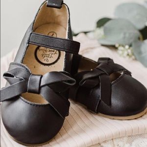 Little love bug- Black ballet moccasins